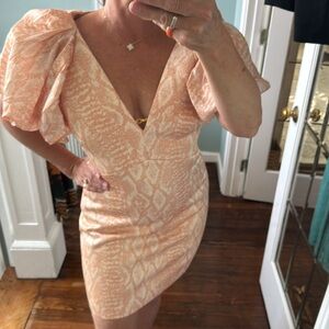 Acler Peach and Cream Raven  Dress
